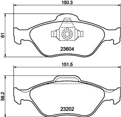 Hella Спирачна накладка за Ford Fiesta