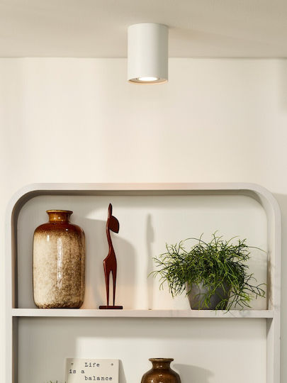 Lucide Lightning Tube Einzel Spot mit Fassung GU10 in Weiß Farbe
