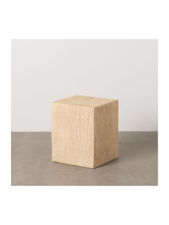 Square Side Table Beige L37xW37xH46.5cm.