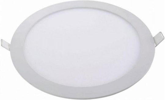 Aca Кръгла Вграден LED Панел 23W с Студено бяло Светлина 6500К 29.8см.