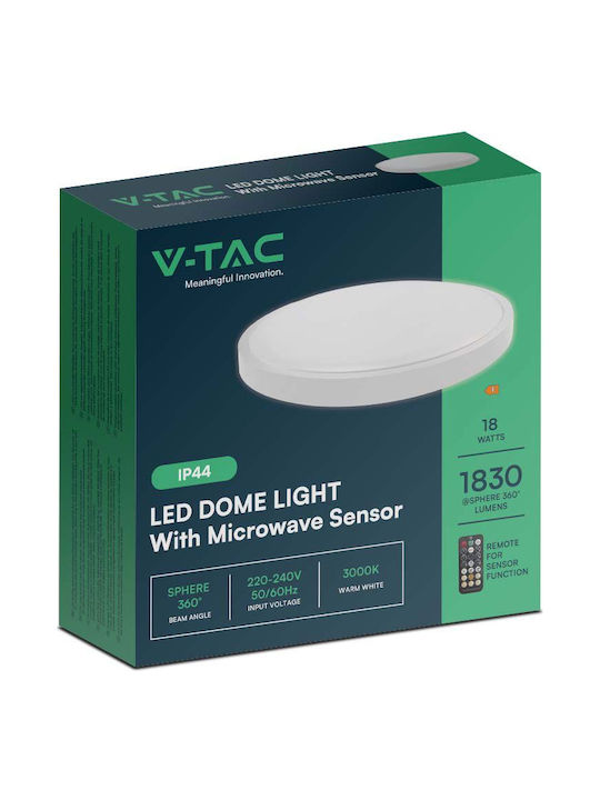 V-TAC Round Outdoor LED Panel 24W with Cool White Light 6500K