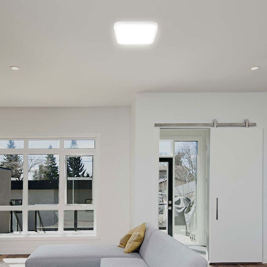 V-TAC Τετράγωνο Εξωτερικό LED Panel 18W με Θερμό Λευκό Φως 3000K