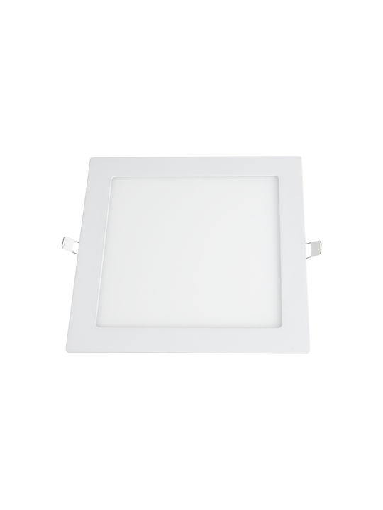 GloboStar Round Recessed LED Panel 20W with Natural White Light 4500K 22.5cm