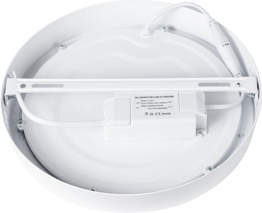 GloboStar Rund Draußen LED Panel 20W mit Warmes Weiß Licht 2700K