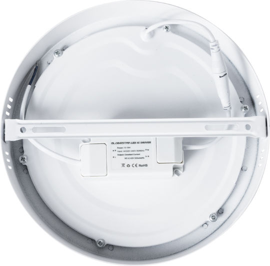 GloboStar Rund Draußen LED Panel 20W mit Warmes Weiß Licht 2700K