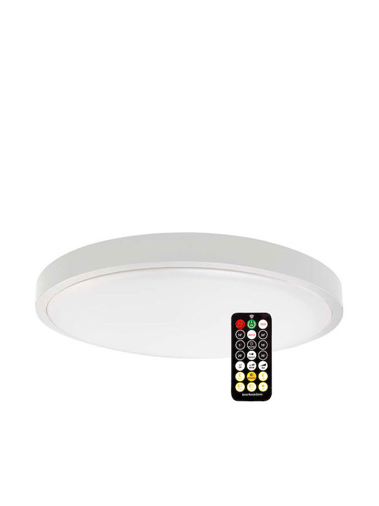 V-TAC Στρογγυλό Εξωτερικό LED Panel 18W με Θερμό Λευκό Φως 3000K