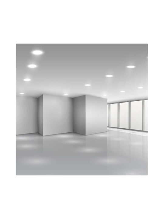 V-TAC Panou LED Rotund Încastrat 30W cu Lumină Alb Natural 4000K 22.5cm