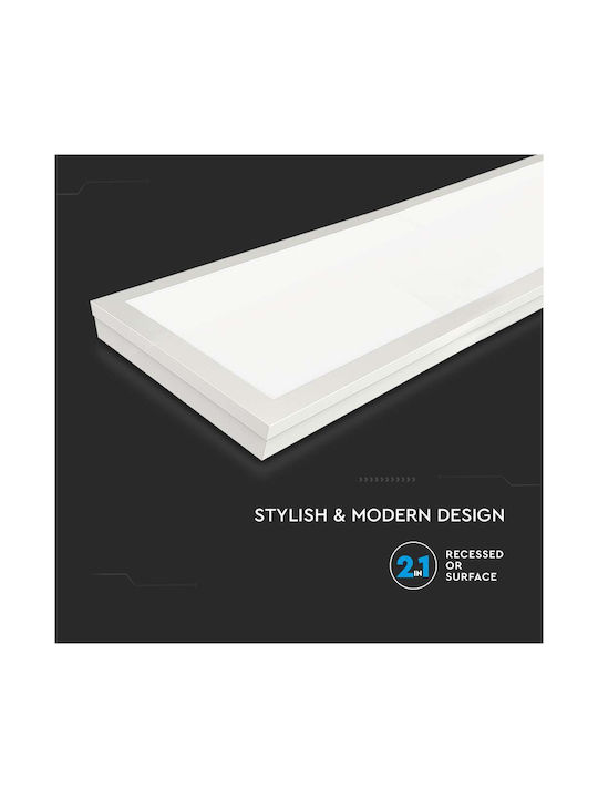 V-TAC Rectangular Recessed LED Panel 40W with Cool White Light 6500K 120x120cm