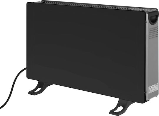 Teesa Konvektorheizung Boden 2000W mit elektronischem Thermostat 21x60.5cm Schwarz