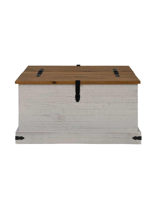 vidaXL Trunchi decorativ Lemn Alb 91x47x47buc