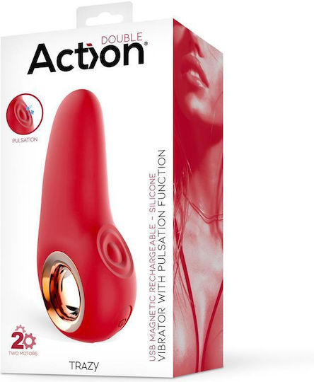 Action Mini Klitoris Vibrator 12,7cm Rot