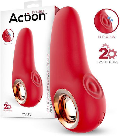Action Mini Klitoris Vibrator 12,7cm Rot