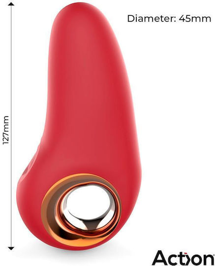 Action Mini Klitoris Vibrator 12,7cm Rot