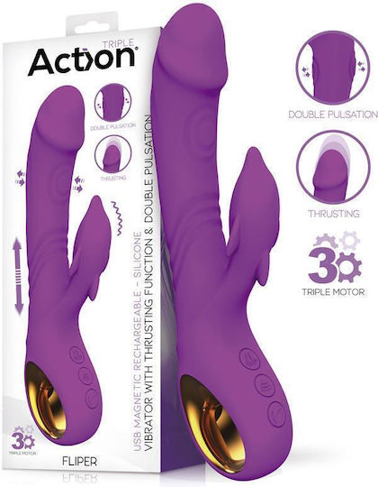 Action Δονητής Rabbit Μωβ