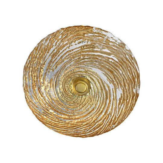 Fylliana Fl26 Decorative Bowl Pedestal Gold 26x26x10cm