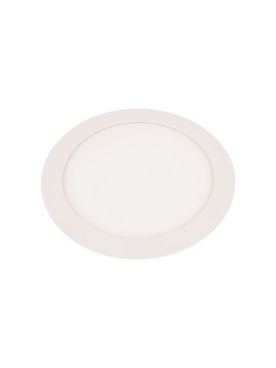 Eurolamp Round Recessed LED Panel 12W with Natural White Light 17x17cm