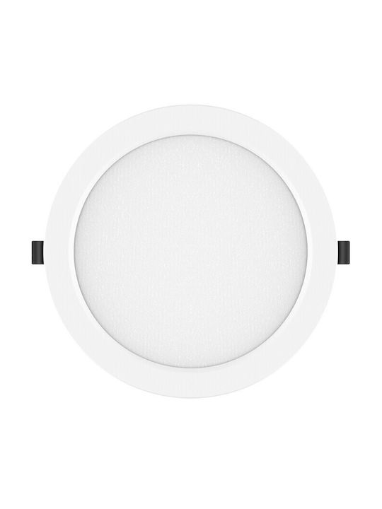Geyer Στρογγυλό Χωνευτό LED Panel 24W με Θερμό Λευκό Φως 3000K 22.2εκ.