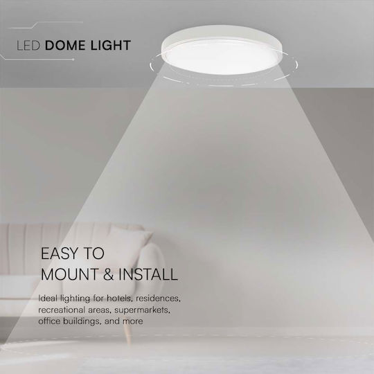 V-TAC Rund Draußen LED Panel 36W mit Warmes Weiß Licht 3000K