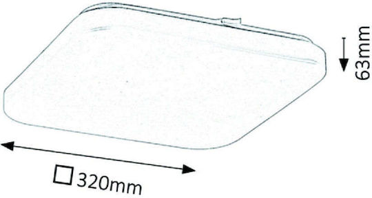 Rabalux Rob Platz Draußen LED Panel 32W mit Warmes Weiß Licht