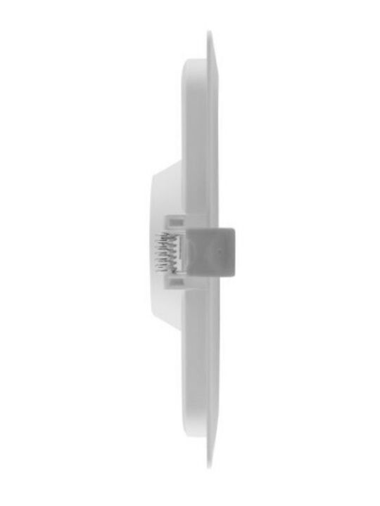 Fos me Τετράγωνο Χωνευτό LED Panel 18W με Ψυχρό Λευκό Φως 6500K 22.5x22.5εκ.