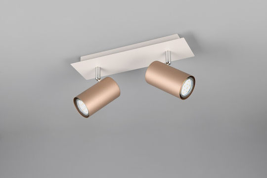 Trio Lighting Marley Einzel Spot in Braun Farbe