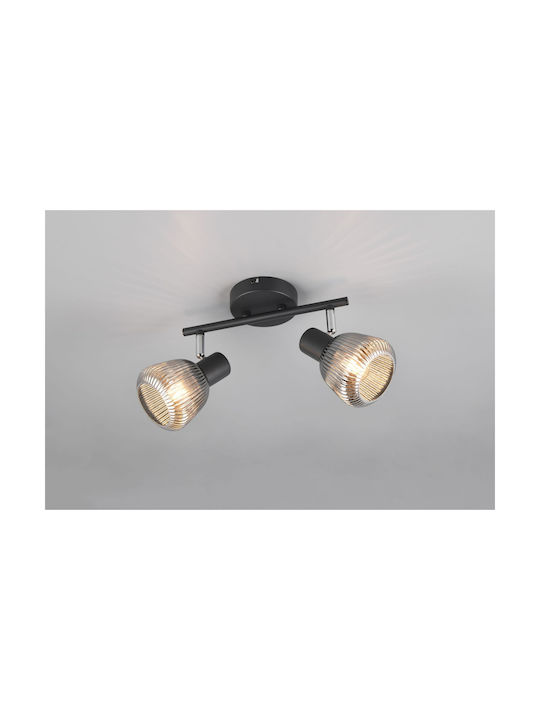 Trio Lighting Double Spot with Socket E14 in Black Color