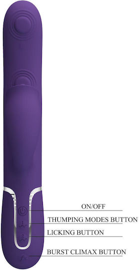 Pretty Love Rabbit Vibrator Licking Purple Κωδικός Προϊόντος D-238296