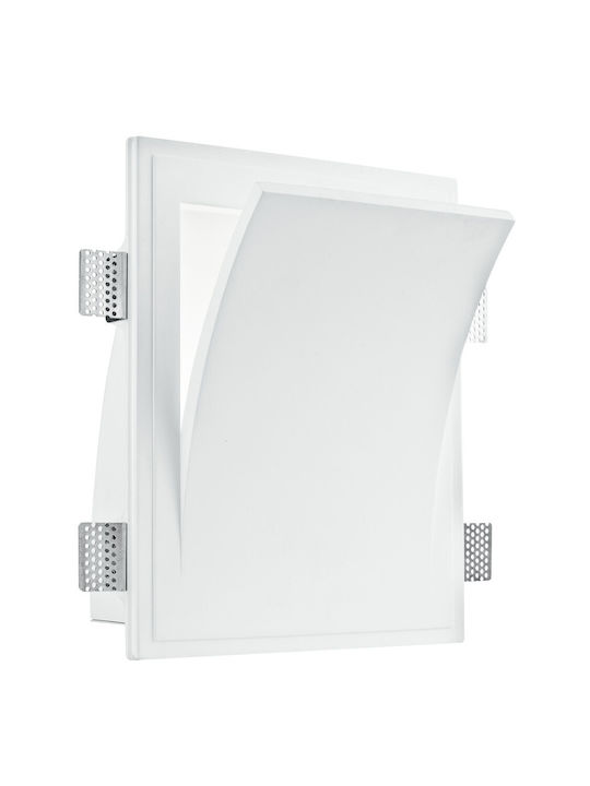 Fan Europe Animaap2 Spot De Tavan Pătrat Din Tencuială Încastrat Cu Dulie E14 Alb 31.5x31.5cm