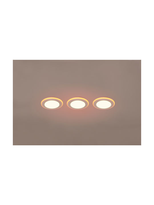 Trio Lighting Rotund Plastic Spot Încorporat cu LED Integrat și Lumină Alb Cald Alb 4x4cm. 1buc