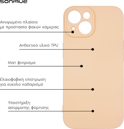 Sonique Liquid Umschlag Rückseite Silikon Rosa (Galaxy A51)