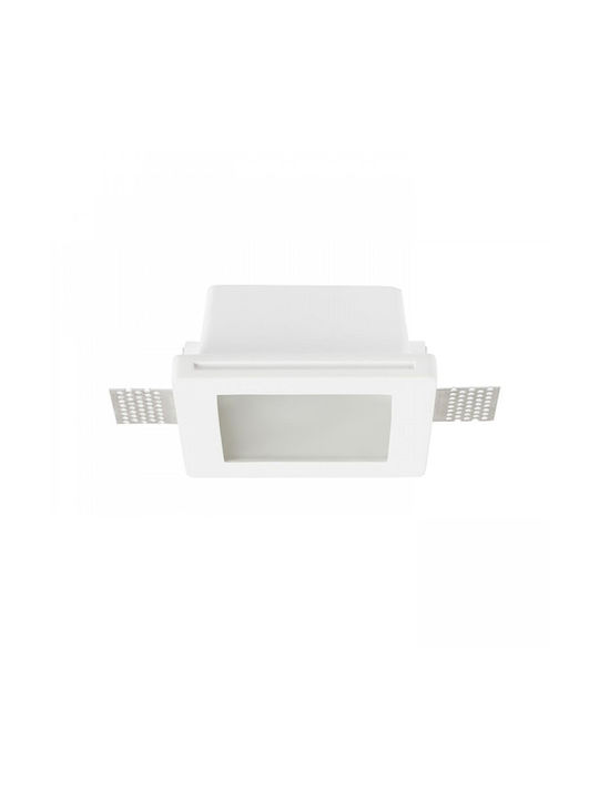 Rendl Light Studio Dan Sq 80 Γύψινο Χωνευτό Σποτ με Ντουί GU10 1τμχ