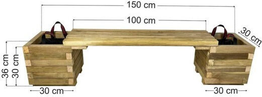 Tesias Set 2 Töpfe Holz