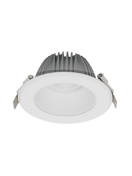 Elmark Rund Metallisch Einbau Spot mit integriertem LED und Warmweißes Licht Weiß 16x16cm. 1Stück Elmark Rund Metallisch Einbau Spot mit integriertem LED und Warmweißes Licht Weiß 16x16cm. 1Stück