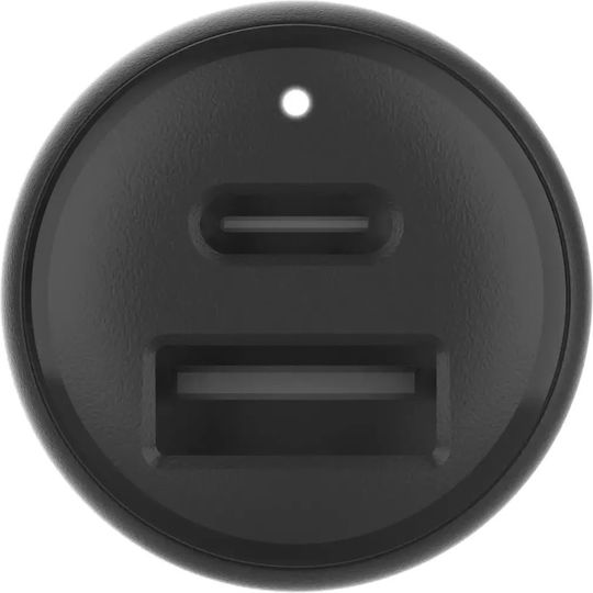Belkin Φορτιστής Αυτοκινήτου 42W Γρήγορης Φόρτισης με Θύρες: 1xUSB 1xType-C Μαύρος