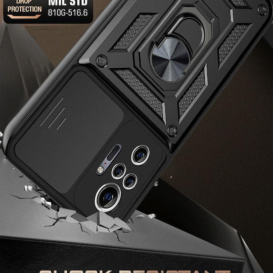 Techsuit Camshield Umschlag Rückseite Silikon Schwarz (Redmi Note 10 ProOnePlus 10 Pro)