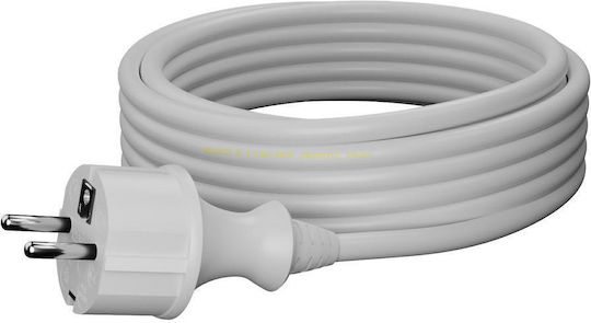 AWTools Netzkabel Typ NYL mit Kabeleigenschaften 3x1.5mm² in Weiß Farbe 1m