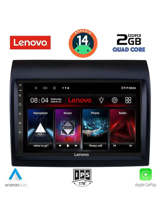 Lenovo Car-Audiosystem für Peugeot Boxer Fiat Ducato Citroen Pullover 2006-2021 (Bluetooth/USB/AUX/WiFi/GPS) mit Touchscreen 9"