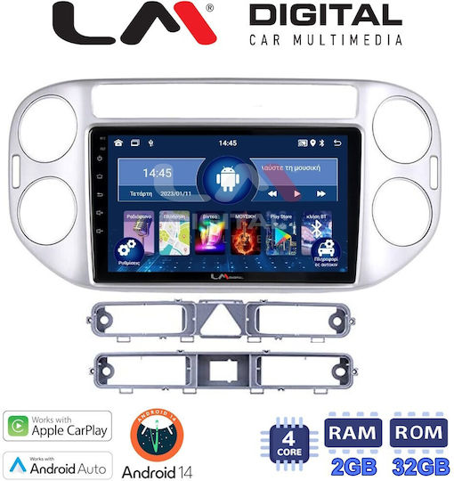 LM Digital Ηχοσύστημα Αυτοκινήτου για Volkswagen Tiguan / Golf Plus 2007-2016 (Bluetooth/USB/WiFi/GPS/Apple-Carplay/Android-Auto) με Οθόνη Αφής 9"