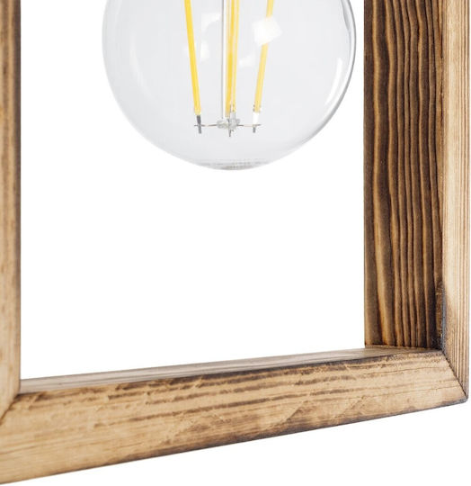 GloboStar Edison Pendant Light Beige with Socket E27 18.5x18.5x66cm