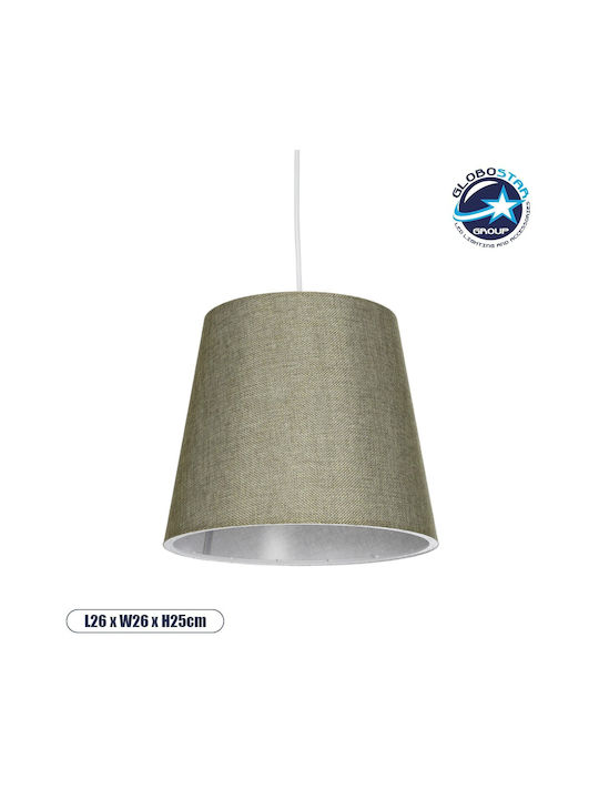 GloboStar Coney Κρεμαστό Φωτιστικό Πράσινο με Ντουί E27 26x26x93εκ.