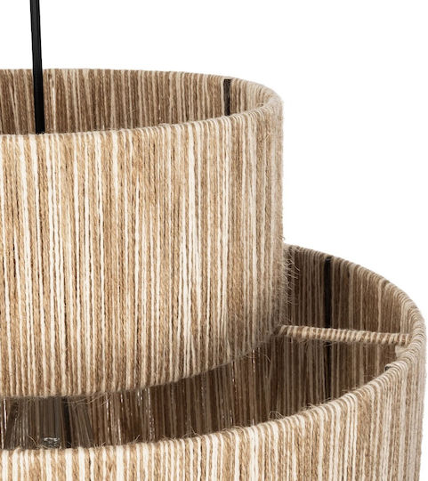 GloboStar Salto Pendant Light Beige Boho with Socket E27 39x39x80cm