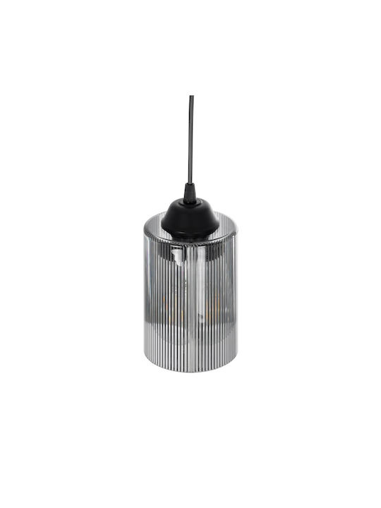 GloboStar Torus Κρεμαστό Φωτιστικό Μαύρο με Ντουί E27 10x10x77εκ.