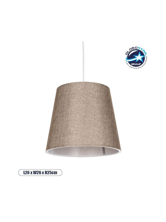 GloboStar Coney Pendant Light Brown with Socket E27 26x26x93cm