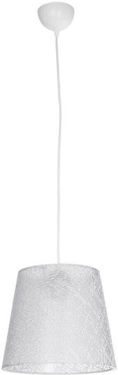 GloboStar Coney Hängelampe Weiß mit Fassung E27 26x26x93cm.