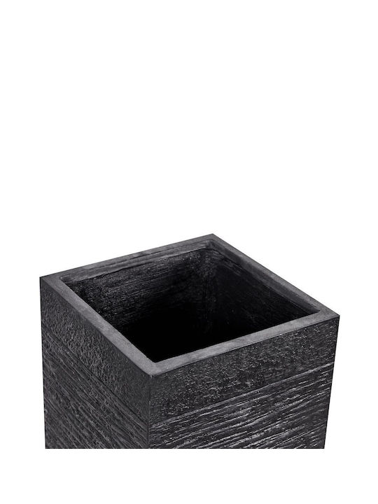 Beliani Πιθάρι Πλαστικό Black 26x26x60εκ.