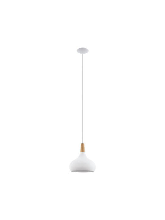Eglo 901178-Pendant Ceiling Light Sabinar 1xe27 60w 230v D.28cm White-FSC Certified