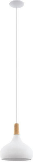Eglo 901178-Pendant Ceiling Light Sabinar 1xe27 60w 230v D.28cm White-FSC Certified Eglo 901178-Pendant Ceiling Light Sabinar 1xe27 60w 230v D.28cm White-FSC Certified