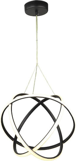 Heronia Lustră Suspendată Negru 40x80cm.