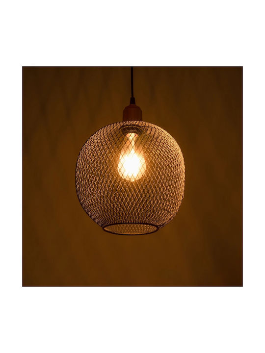 GloboStar Pendant Light Black Grid with Socket E27 25x25x30cm