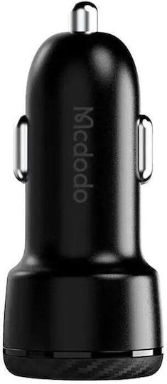 Mcdodo Mcdodo Handy-Autoladegerät 38W mit Anschlüssen: 1xUSB 1xType-C Schwarz Farbe